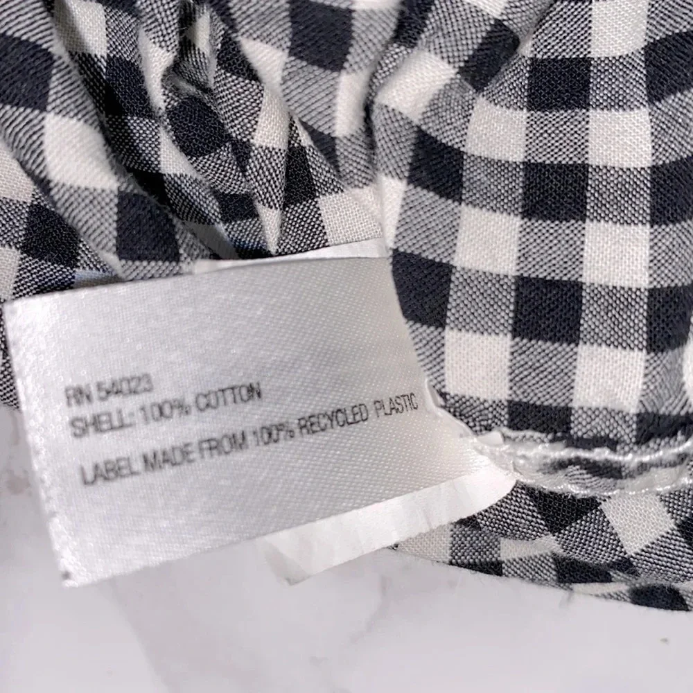 Baby Gap black & white gingham preppy button down shirt size 18-24 months